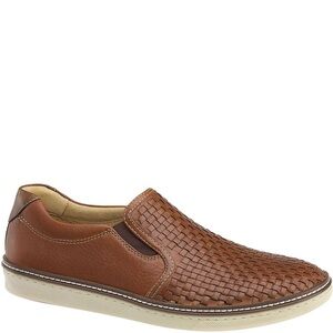 Men's Johnston & Murphy J&M McGuffey Woven Leather Slip-On Sneakers Size 9